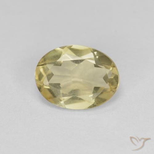 1.59ct Natural Medium Yellow Beryl, Oval, VS