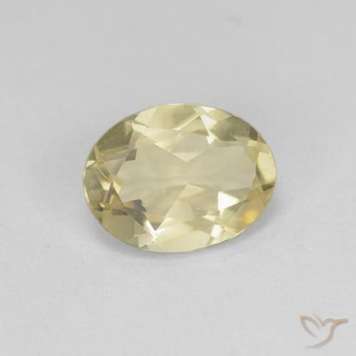 1.59 ct Yellow Beryl Stone, Natural Beryl in Oval Facet Shape for Sale