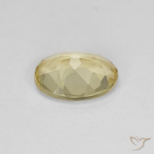 Beryl Gemstone in 9 x 7 mm (calibrated) Size for Sale, Beryl Stone in Medium Yellow Color