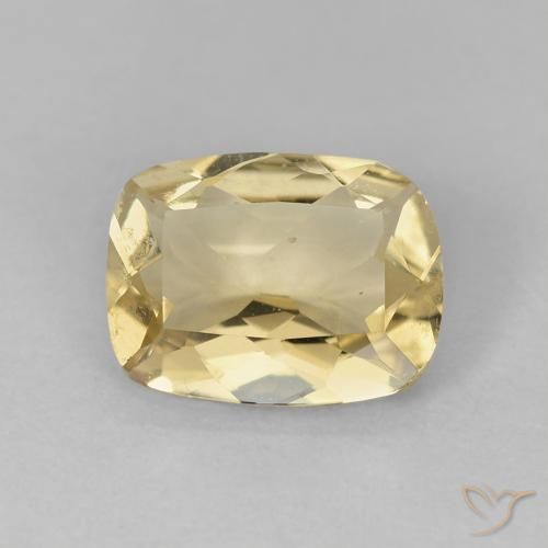 1.50ct Natural Warm Yellow Beryl, Cushion, VS