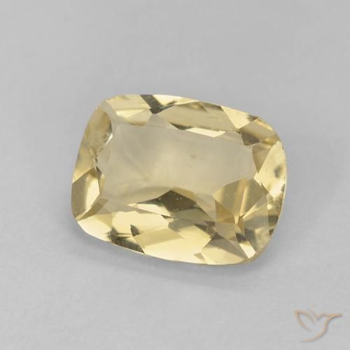1.50 ct Yellow Beryl Stone, Natural Beryl in Cushion-Cut Shape for Sale
