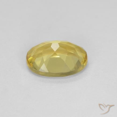 Beryl Gemstone in 8.8 x 6.6 mm Size for Sale, Beryl Stone in Medium Yellow Color