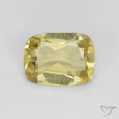 1.10ct Natural Earthy Yellow Beryl, Cushion, VS
