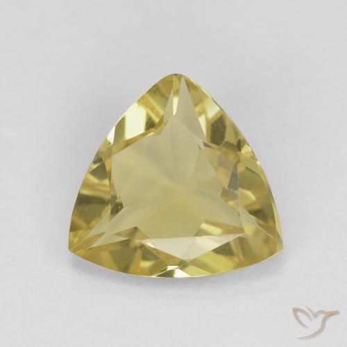 1.18ct Natural Medium Yellow Beryl, Trillion, VS