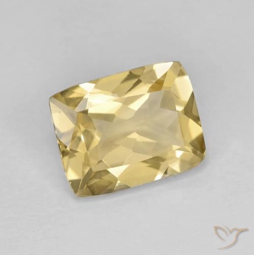1.84 ct Golden Beryl Stone, Natural Beryl in Cushion-Cut Shape for Sale