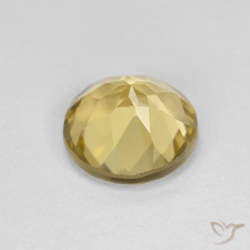 Beryl Gemstone in 8 mm (calibrated) Size for Sale, Beryl Stone in Very Light Dijon Yellow Color