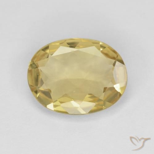 2.16ct Natural Medium Yellow Beryl, Oval, VVS