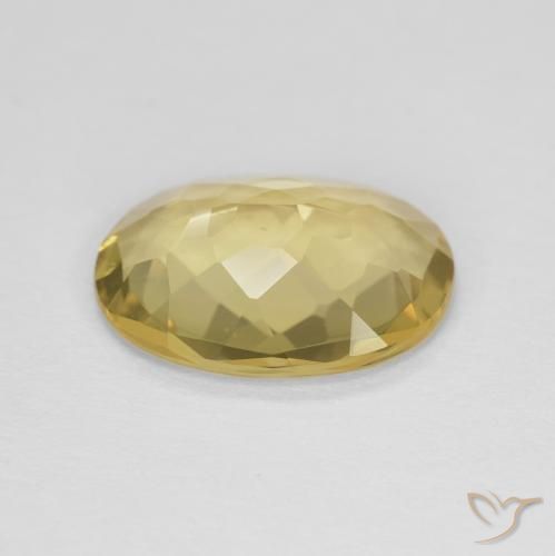 Beryl Gemstone in 11 x 9 mm (calibrated) Size for Sale, Beryl Stone in Medium Yellow Color