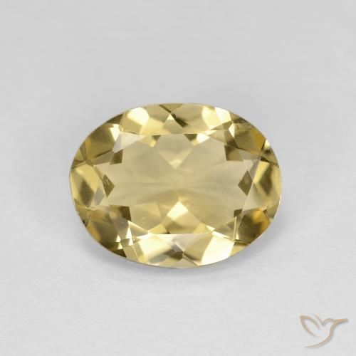 2.59ct Natural Light Gold Beryl, Oval, VVS