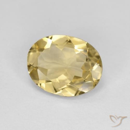 2.59 ct Yellow Beryl Stone, Natural Beryl in Oval Facet Shape for Sale
