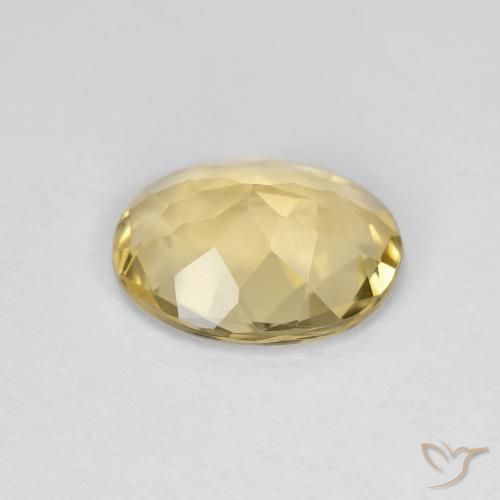 Beryl Gemstone in 11 x 9 mm (calibrated) Size for Sale, Beryl Stone in Light Gold Color