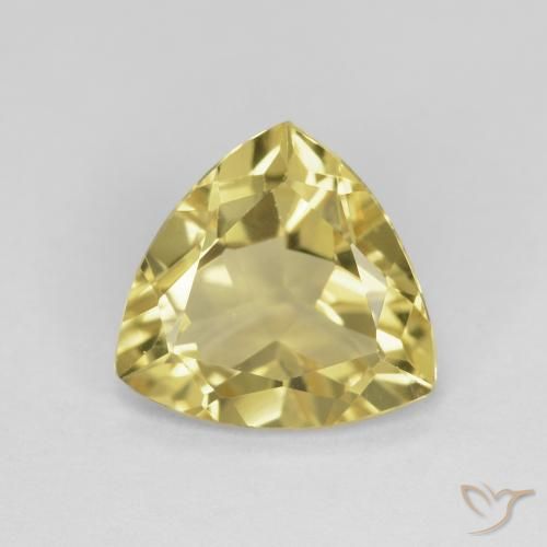 1.77ct Natural Medium Yellow Beryl, Trillion, VVS