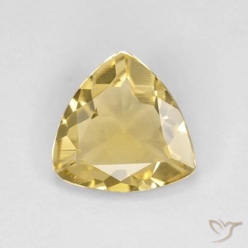 1.54ct Natural Light Gold Beryl, Trillion, VVS