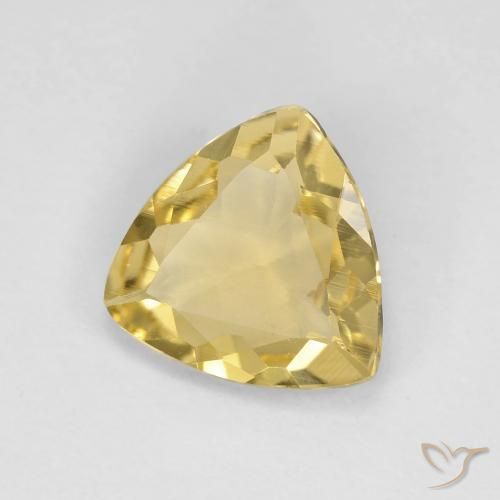 1.54 ct Yellow Beryl Stone, Natural Beryl in Trillion Facet Shape for Sale