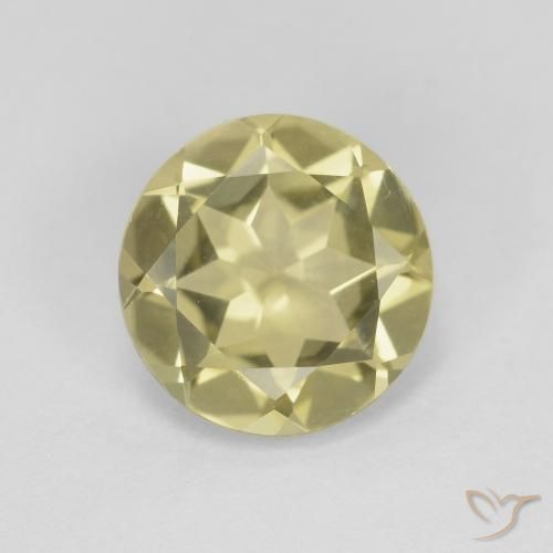 1.70ct Natural Medium Yellow Beryl, Round, VVS