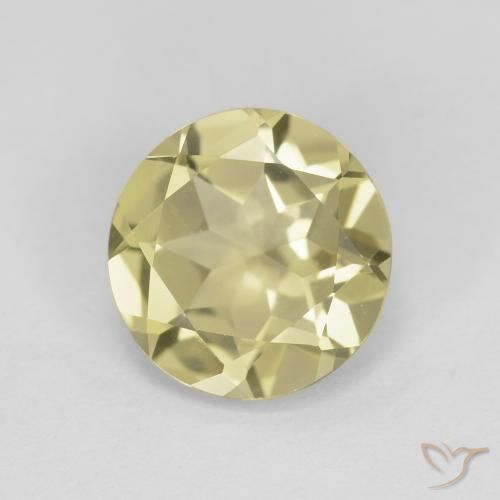 1.70 ct Yellow Beryl Stone, Natural Beryl in Round Facet Shape for Sale