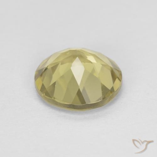 Beryl Gemstone in 7 mm (calibrated) Size for Sale, Beryl Stone in Medium Yellow Color