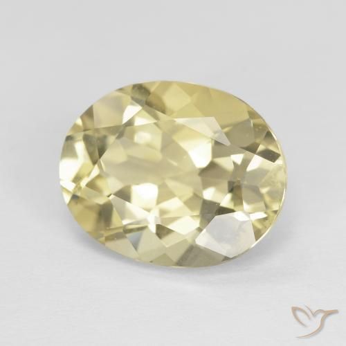 3.27 ct Yellow Beryl Stone, Natural Beryl in Oval Facet Shape for Sale