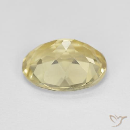 Beryl Gemstone in 11 x 9 mm (calibrated) Size for Sale, Beryl Stone in Dijon Yellow Color