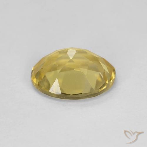 Beryl Gemstone in 9 x 7 mm (calibrated) Size for Sale, Beryl Stone in Dijon Yellow Color