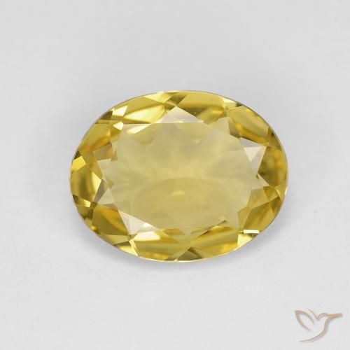 2.47ct Natural Dijon Yellow Beryl, Oval, VVS