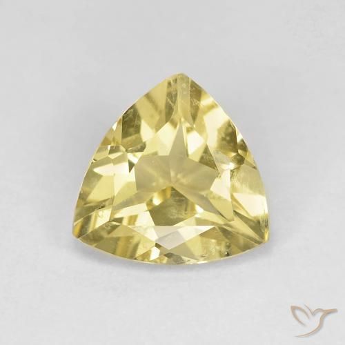 1.40ct Natural Light Honey Yellow Beryl, Trillion, VS