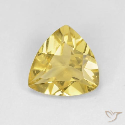 1.33ct Natural Earthy Yellow Beryl, Trillion, VS