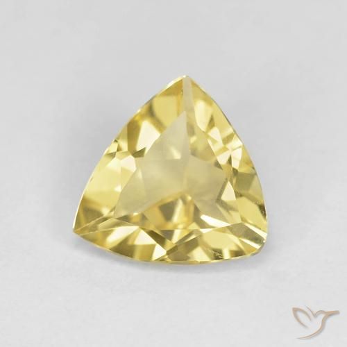 1.19ct Natural Light Yellow Beryl, Trillion, VS