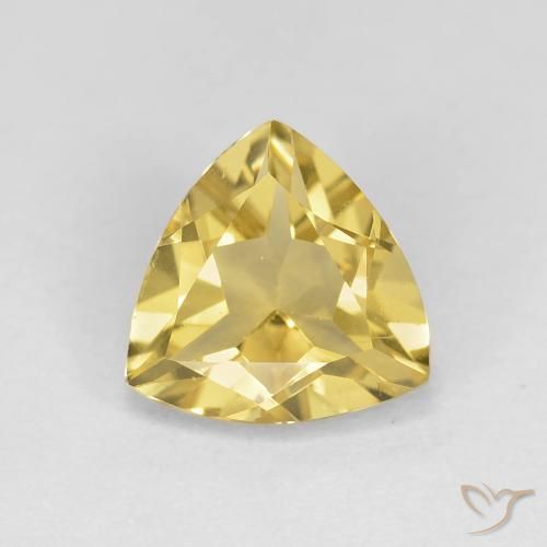 1.50ct Natural Light Yellow Beryl, Trillion, VS
