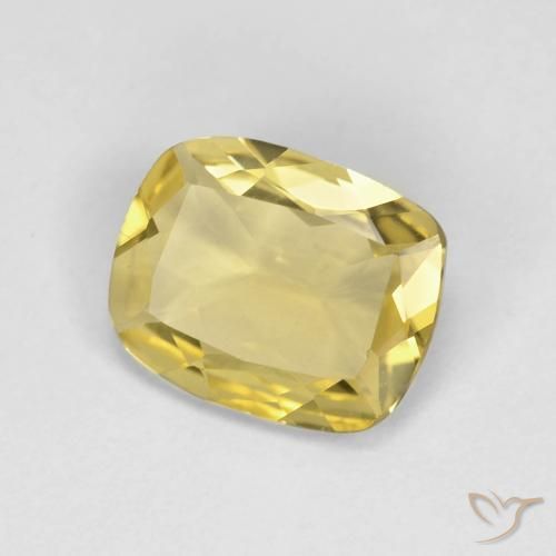 1.49 ct Yellow Beryl Stone, Natural Beryl in Cushion-Cut Shape for Sale