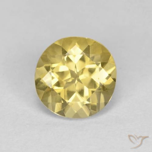 1.31ct Natural Light Golden-Yellow Beryl, Round, VVS