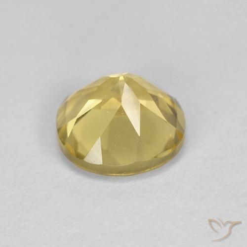 Beryl Gemstone in 7 mm (calibrated) Size for Sale, Beryl Stone in Light Golden-Yellow Color