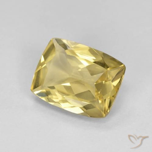 1.84 ct Yellow Beryl Stone, Natural Beryl in Cushion-Cut Shape for Sale