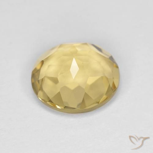 Beryl Gemstone in 9 mm (calibrated) Size for Sale, Beryl Stone in Light Golden-Yellow Color
