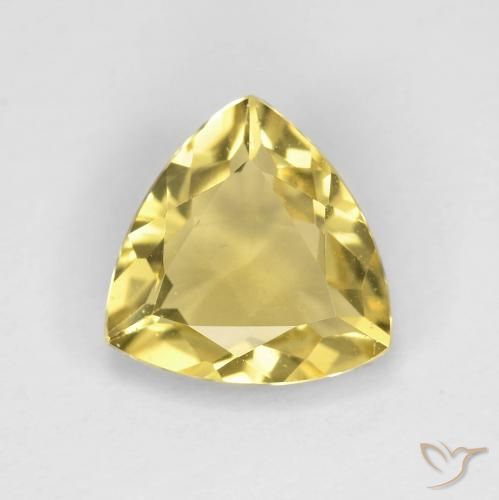 1.72ct Natural Light Gold Beryl, Trillion, VVS
