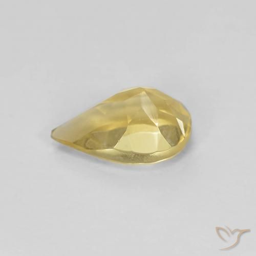 Beryl Gemstone in 7 x 4.7 mm Size for Sale, Beryl Stone in Warm Yellow Color