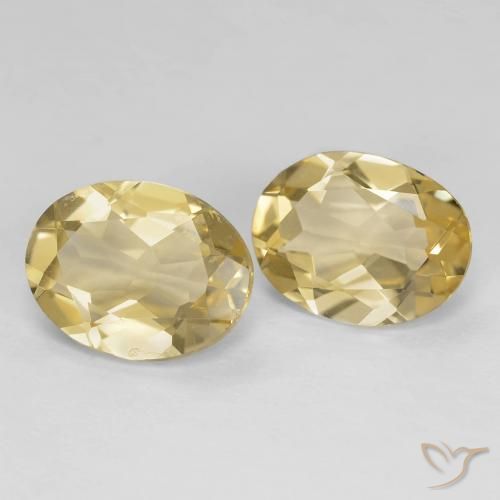 3.04 ctw Yellow Beryl Stones, Natural Beryl in Oval Facet Shape for Sale