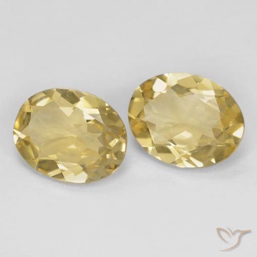 3.63 ctw Yellow Beryl Stones, Natural Beryl in Oval Facet Shape for Sale