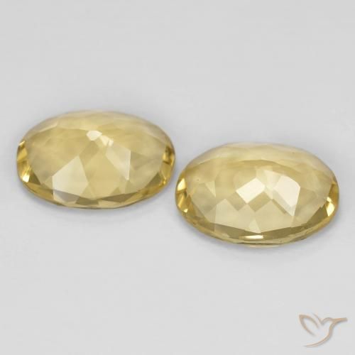 Beryl Gemstones in 10 x 8 mm (calibrated) Size for Sale, Beryl Stones in Medium Yellow Color