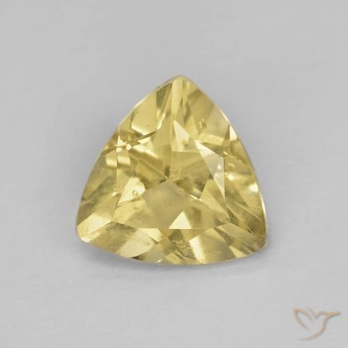 0.85ct Natural Warm Yellow Beryl, Trillion, VS