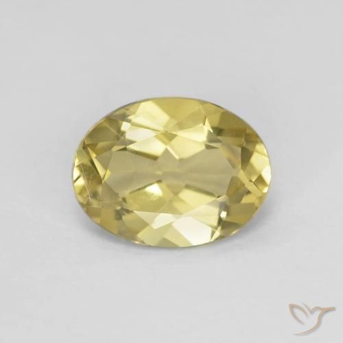 1.33ct Natural Light Golden-Yellow Beryl, Oval, VS