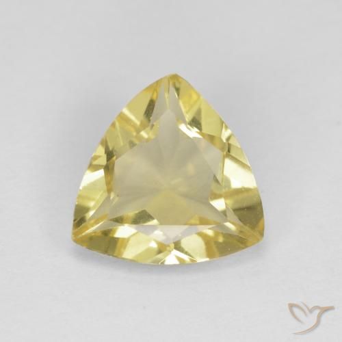 1.20ct Natural Light Yellow Beryl, Trillion, VVS-VS
