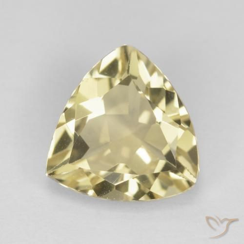 1.87ct Natural Medium Yellow Beryl, Trillion, VVS-VS