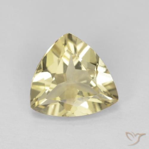 1.31ct Natural Greenish Yellow Beryl, Trillion, VVS-VS