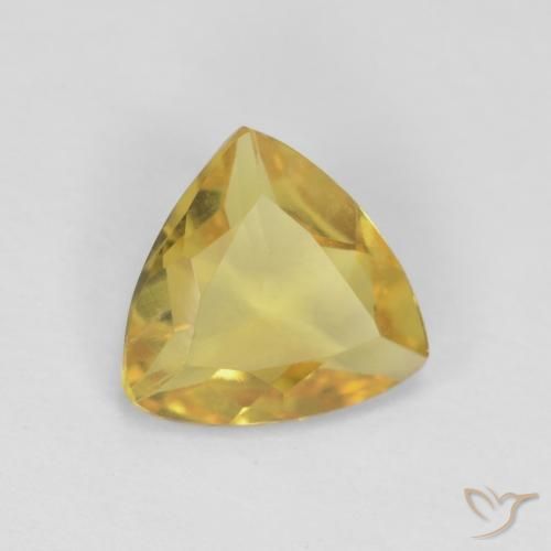 0.85ct Natural Royal Yellow Beryl, Trillion, VVS-VS