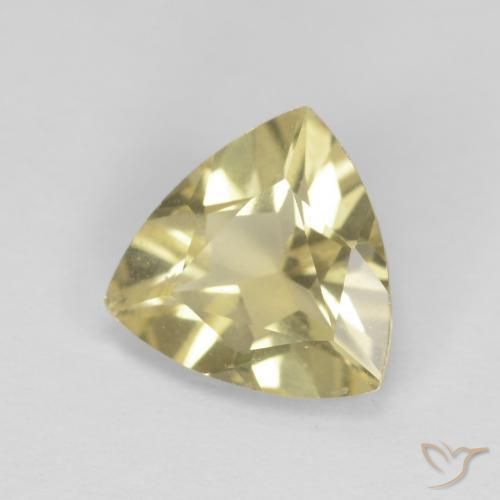 1.30 ct Yellow Beryl Stone, Natural Beryl in Trillion Facet Shape for Sale