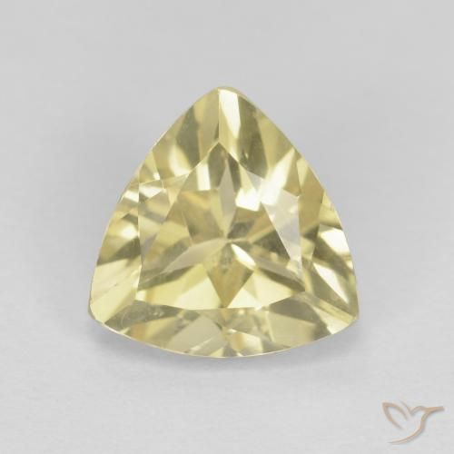 1.62ct Natural Medium Light-Yellow Beryl, Trillion, VVS-VS