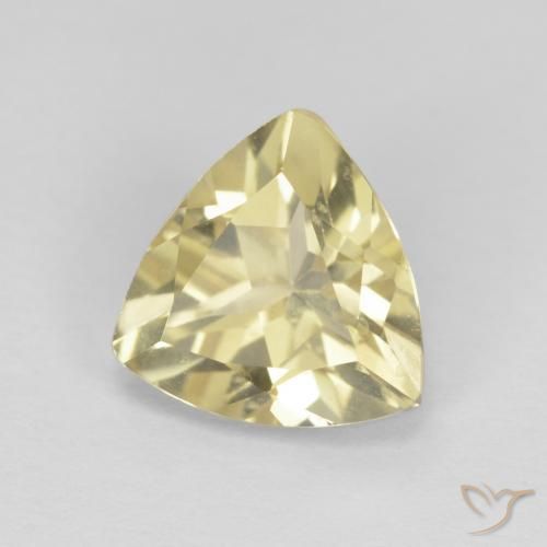 1.62 ct Yellow Beryl Stone, Natural Beryl in Trillion Facet Shape for Sale