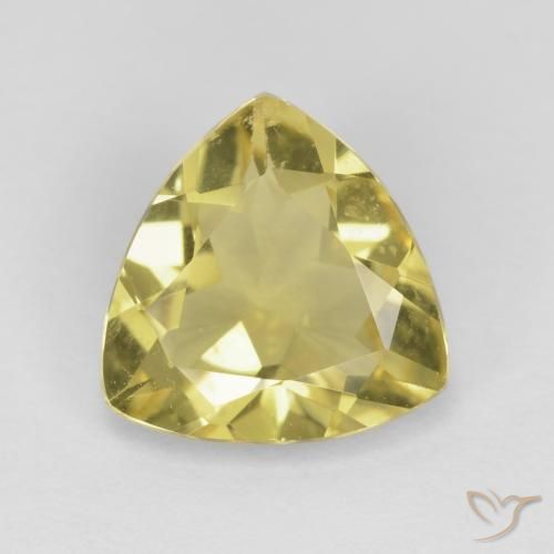 1.73ct Natural Light Gold Beryl, Trillion, VVS-VS
