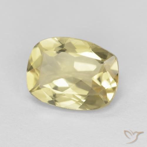 1.62 ct Yellow Beryl Stone, Natural Beryl in Cushion-Cut Shape for Sale